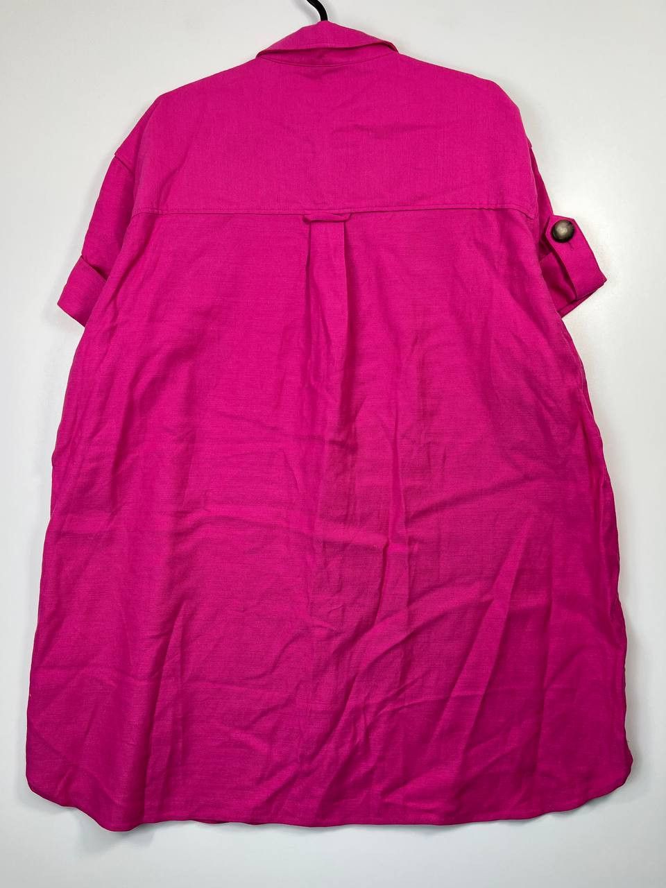 Sezane Sezane Pink Button Up Shirt Viscose Linen Short Sleeve M Size M / US 6-8 / IT 42-44 - 6 Thumbnail