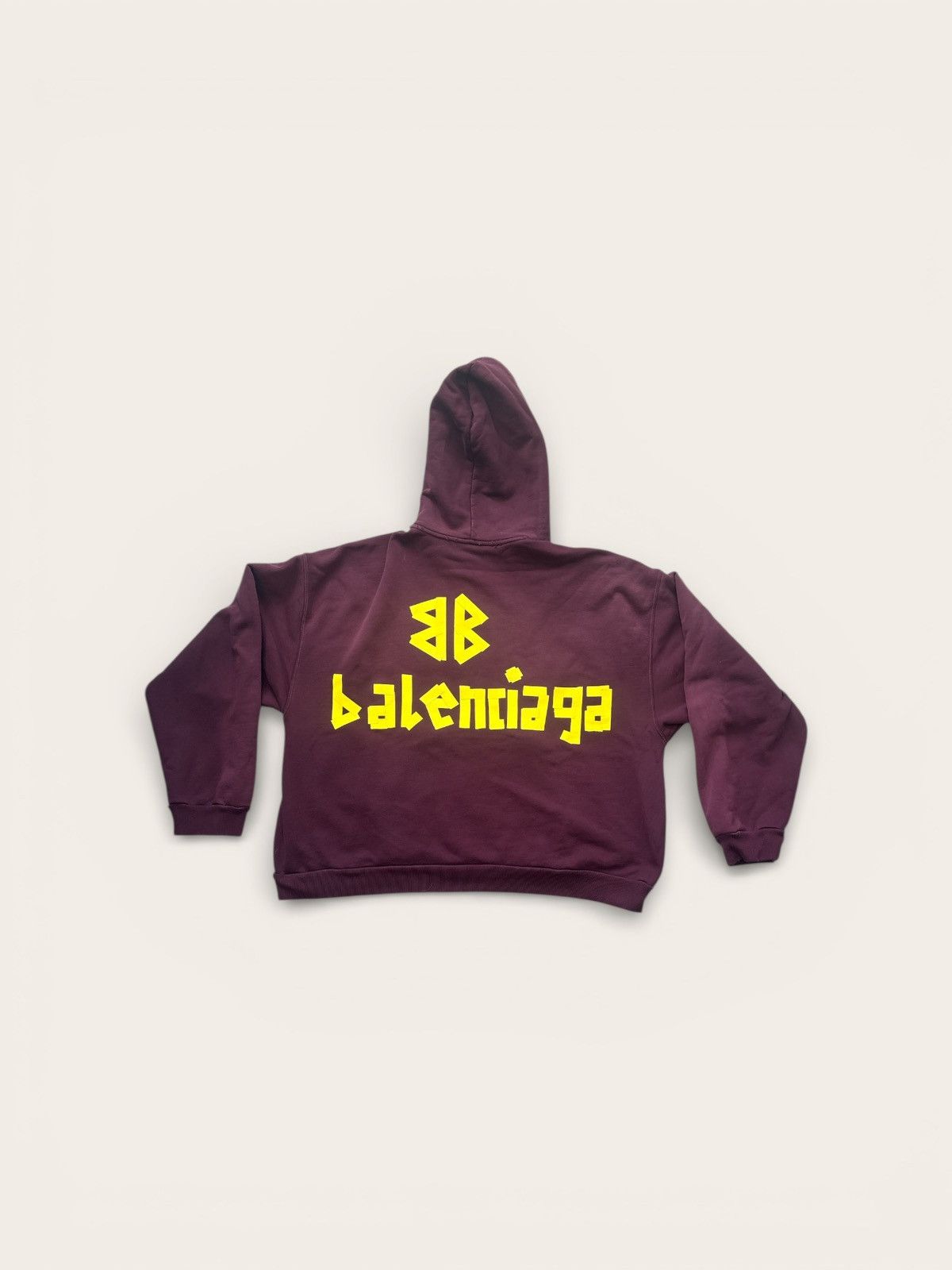 Balenciaga Balenciaga Distressed Type Duct Tape Logo Hoodie 'M' Size US M / EU 48-50 / 2 - 2 Thumbnail