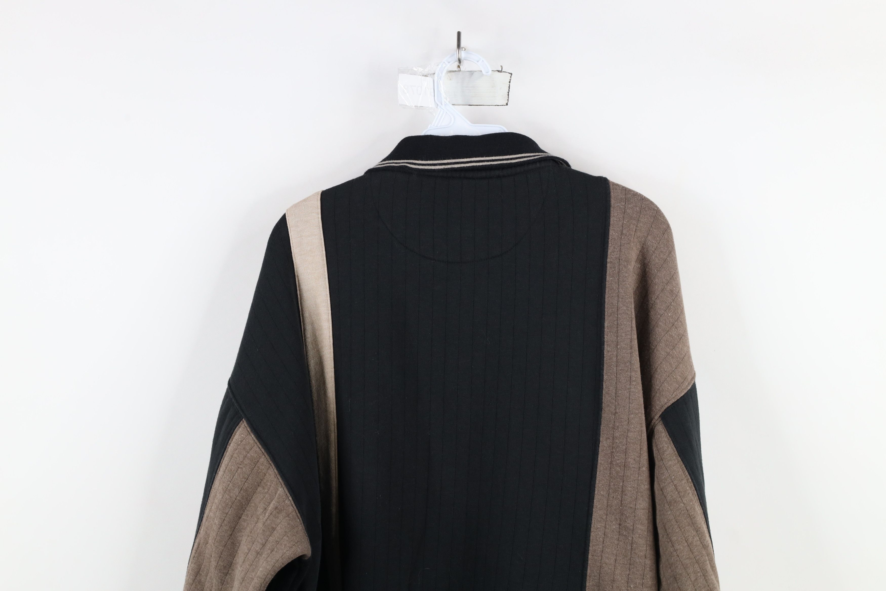 Vintage Vintage 90s Streetwear Block Collared Pullover Sweatshirt Size US XL / EU 56 / 4 - 10 Thumbnail