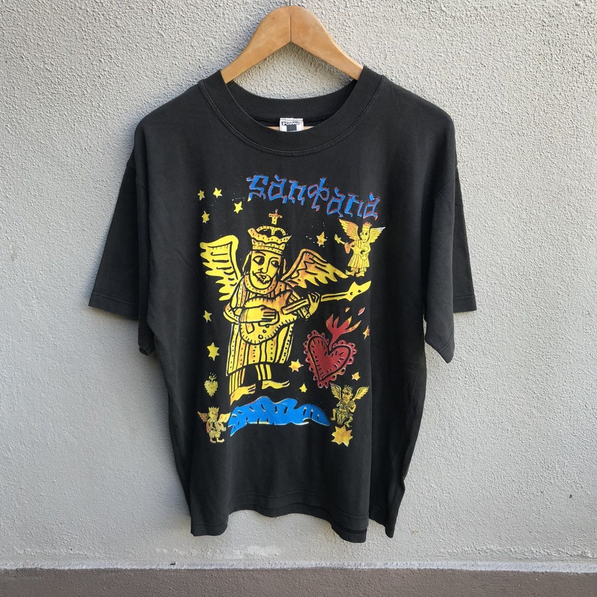 Band Tees × Vintage Vintage 90s SANTANA band tee world tour Size US M / EU 48-50 / 2 - 1 Thumbnail