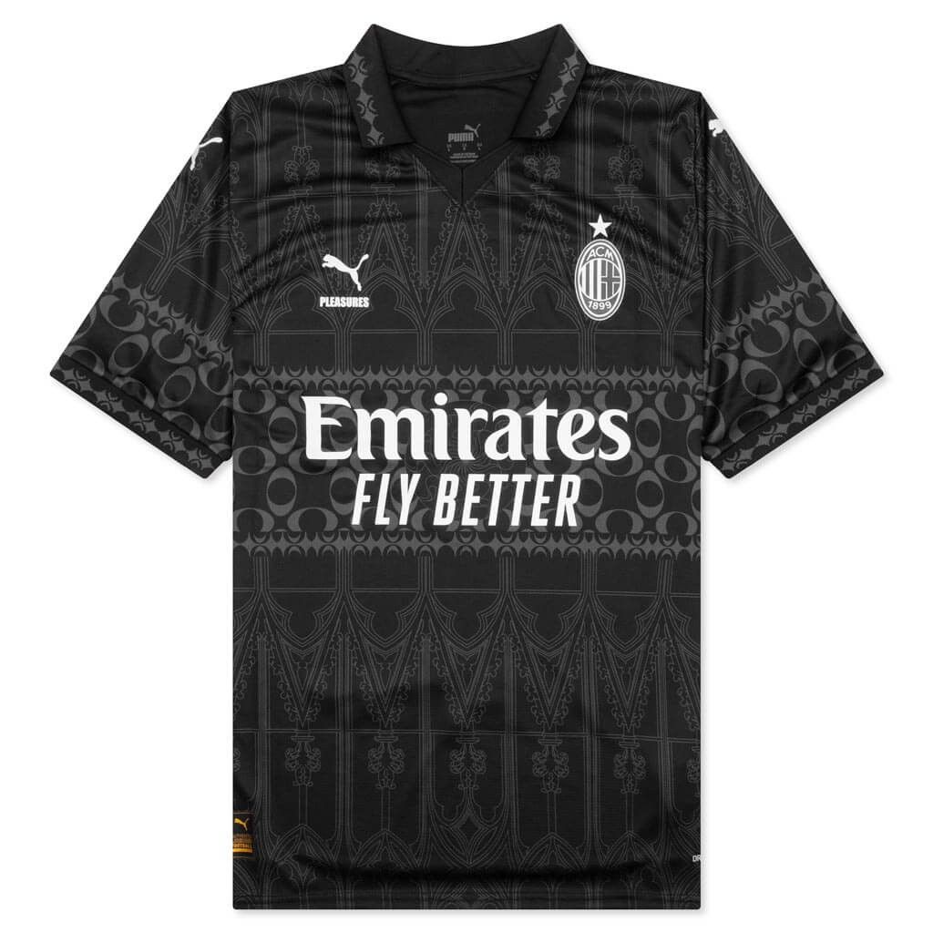 image of Pleasures x Puma Jersey Replica - Black/asphalt in Bleu, Men's (Size Small)