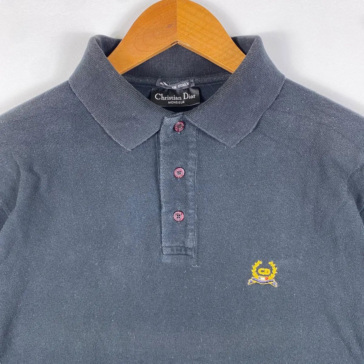 Christian Dior Monsieur Vintage CHRISTIAN DIOR MONSIEUR Basic Logo Polo Shirt Size US M / EU 48-50 / 2 - 2 Thumbnail