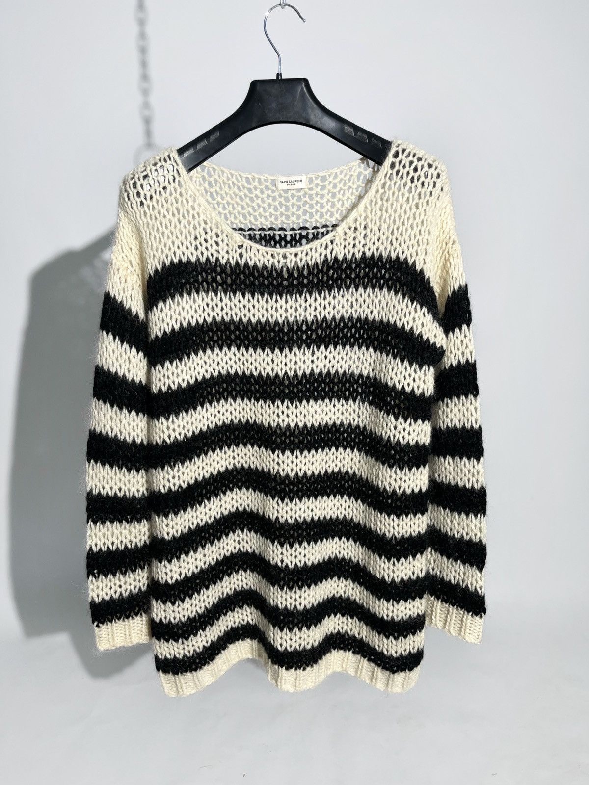 Saint Laurent Paris FW15 Saint Laurent Paris Striped Mohair Sweater Size US M / EU 48-50 / 2 - 3 Thumbnail