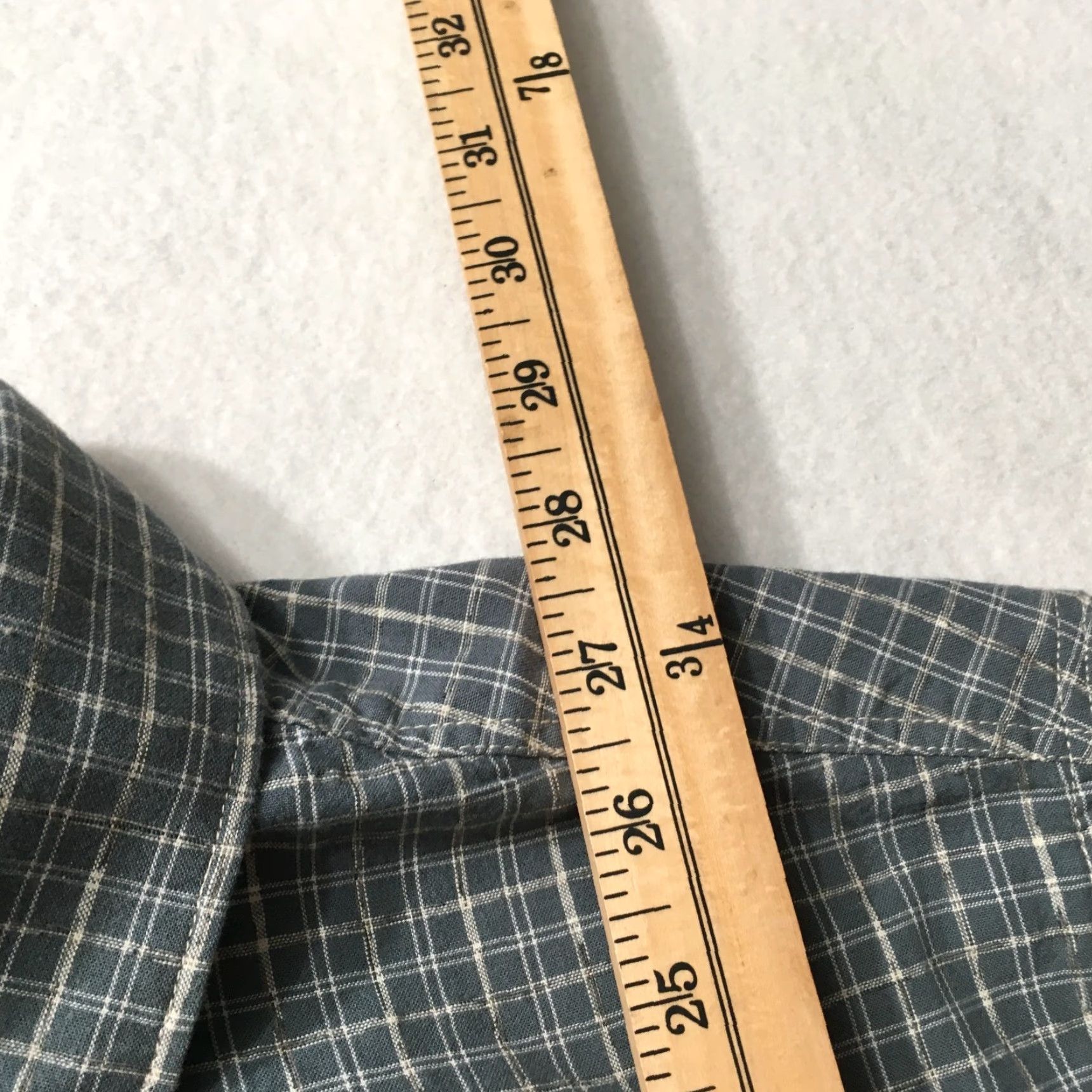 Carbon Carbon2 Shirt Men’s M Blue Beige Gray Check Long Sleeve Button Up Size US M / EU 48-50 / 2 - 6 Thumbnail
