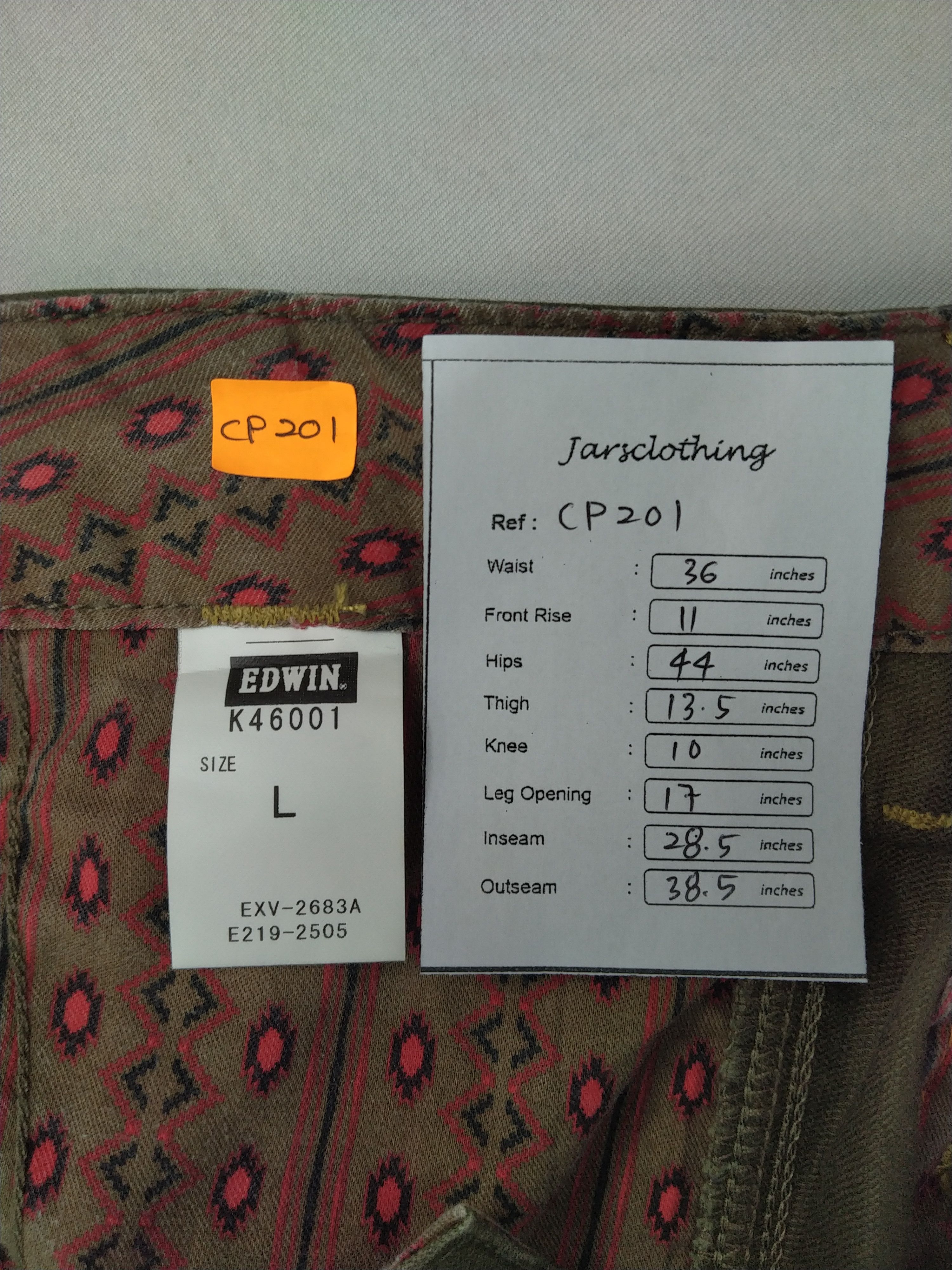 Japanese Brand Edwin Cargo Multi Pocket Pants 36x28.5 -CP201 Size US 36 / EU 52 - 8 Thumbnail