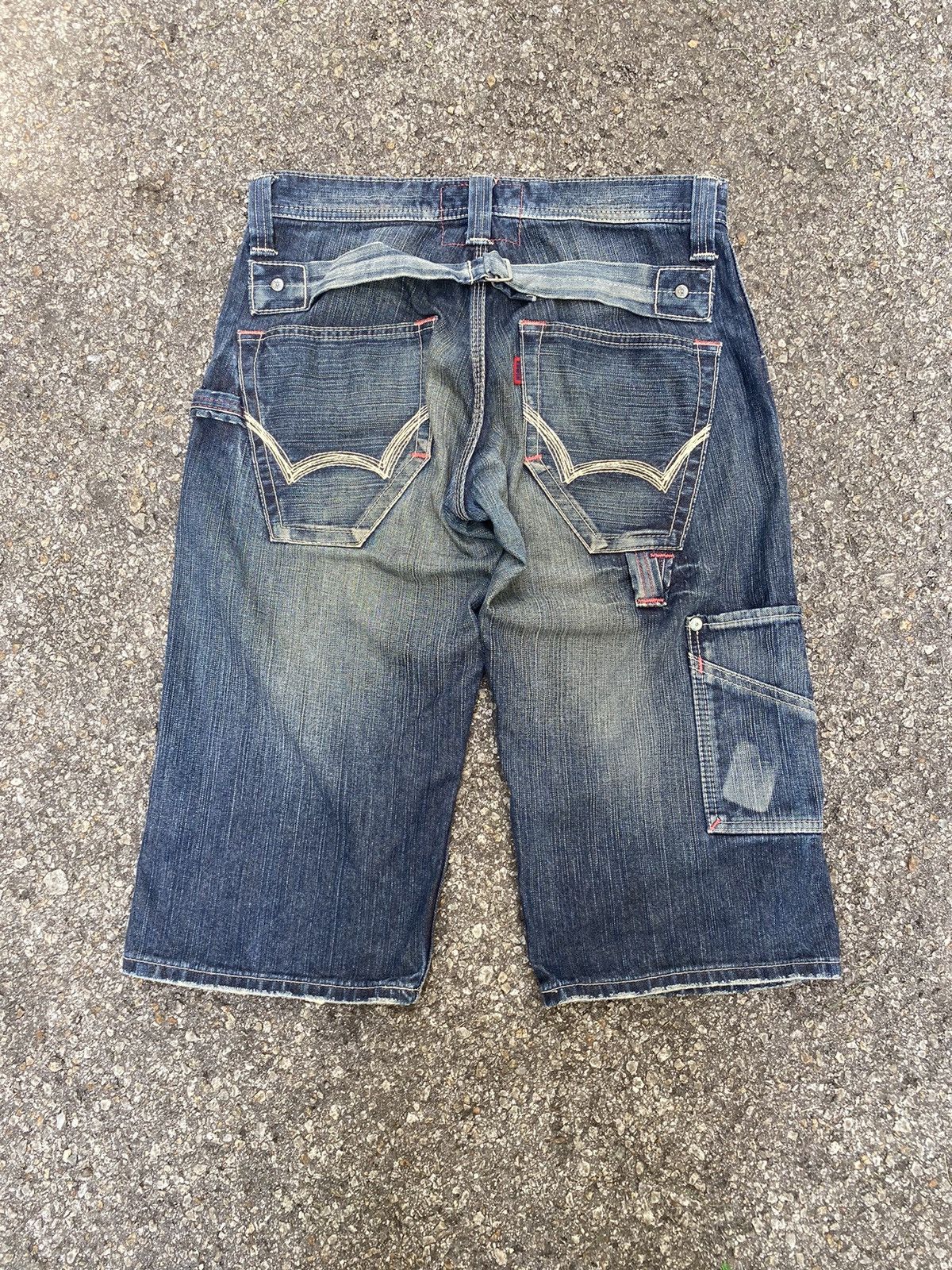 Edwin Jorts Shorts Denim Edwin 503 Blue Trip Jeans Size US 30 / EU 46 - 1 Thumbnail