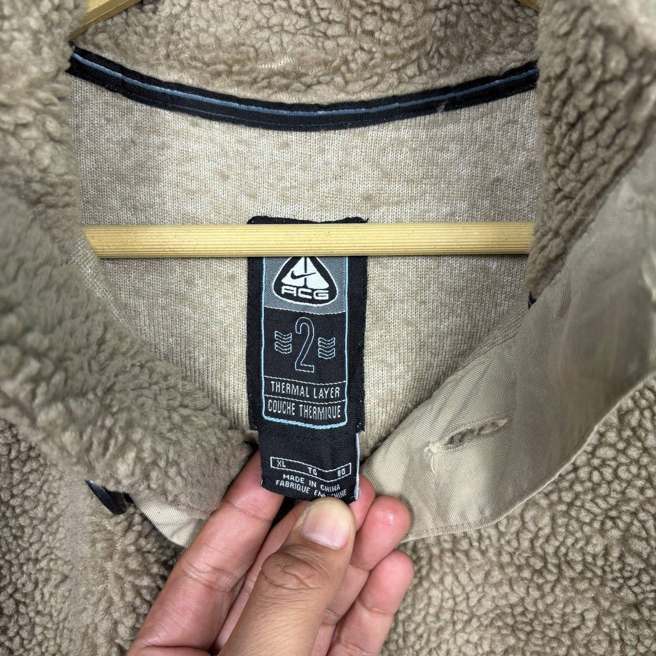 Nike ACG Nike ACG Deep Pile Fleece Henley Pullover Tan XL Gorpcore Size US XL / EU 56 / 4 - 5 Thumbnail