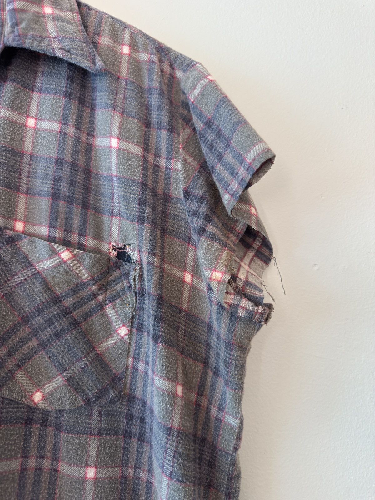 Vintage Sun Faded Cutoff Grunge Flannel Size US XL / EU 56 / 4 - 5 Thumbnail