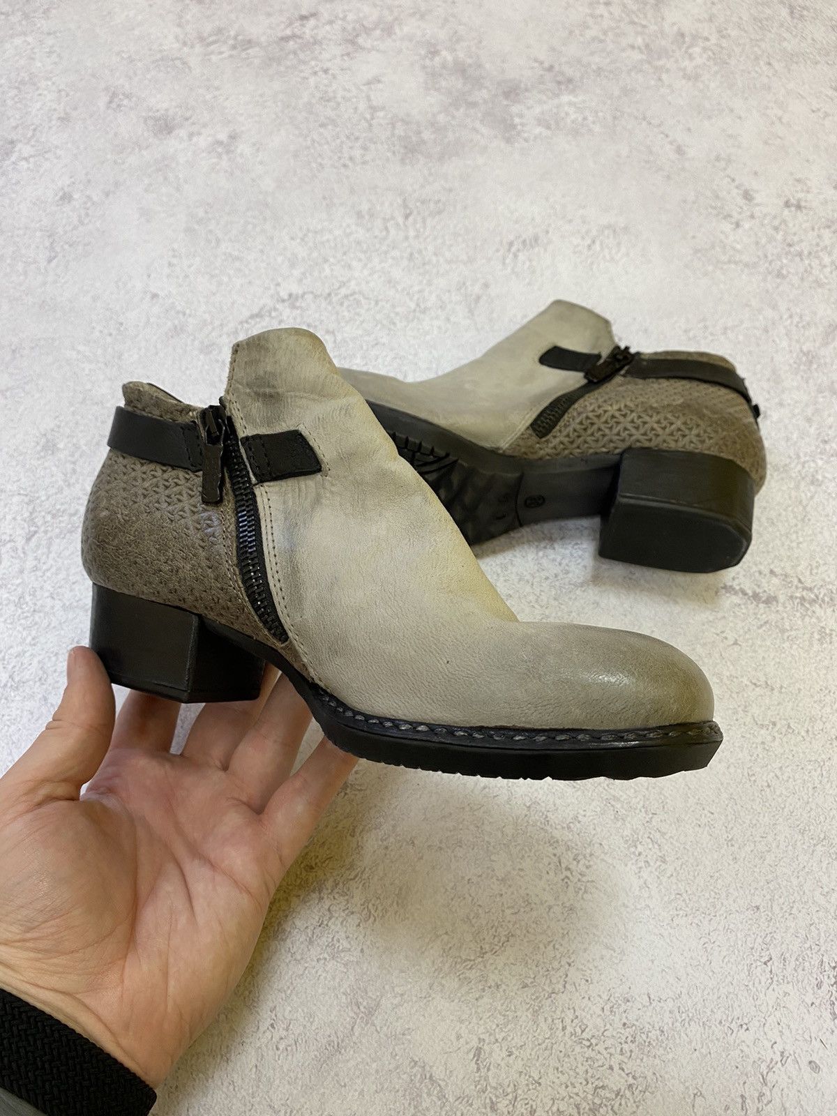 A.S.98 Womens A.S. 98 Distressed Grey Leather Shoes Size 38 Size US 8 / IT 38 - 3 Thumbnail