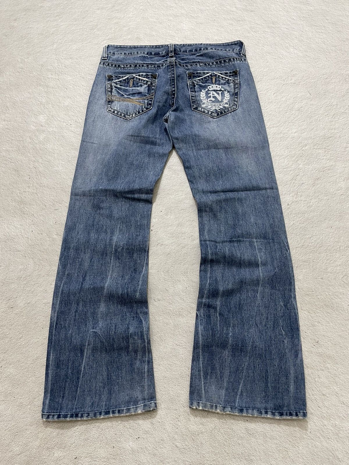 Kapital 2000s Hysteric Studed Flare Denim Ripped Wash Jeans Y2K ifsi Size 29" - 7 Thumbnail