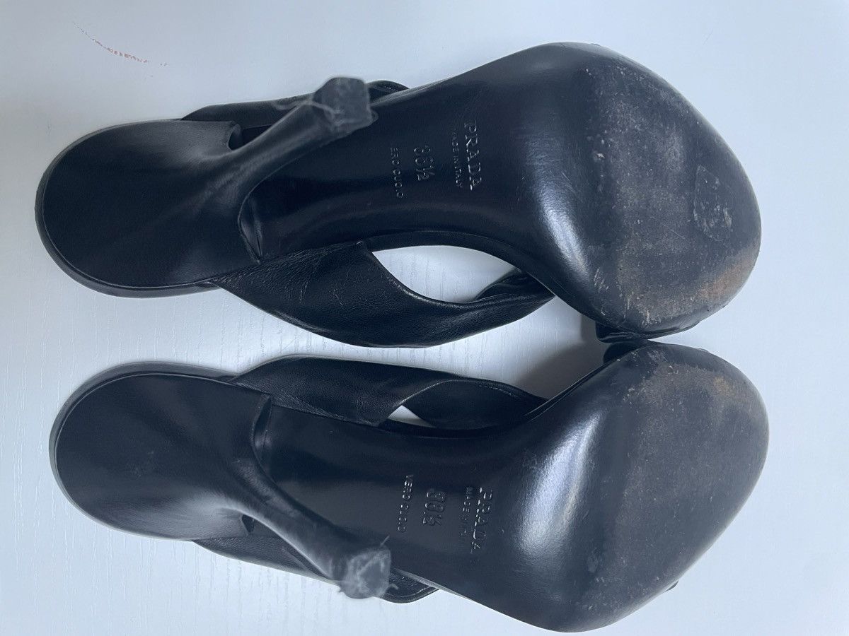 Prada Black soft leather slip-on Prada heels Size US 8.5 / IT 38.5 - 4 Thumbnail