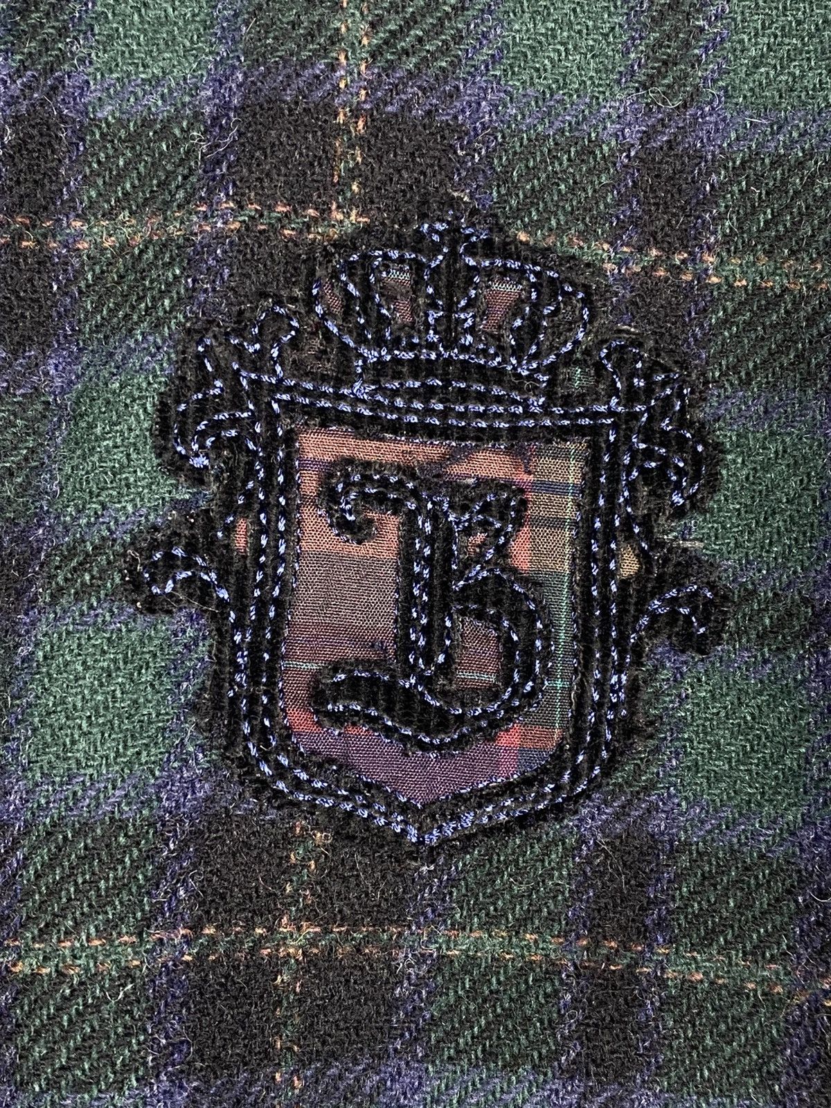 Bogner Bogner Wool Plaid Tartan Blazer Crest Patch Tailored Jacket Size XL / US 12-14 / IT 48-50 - 8 Thumbnail