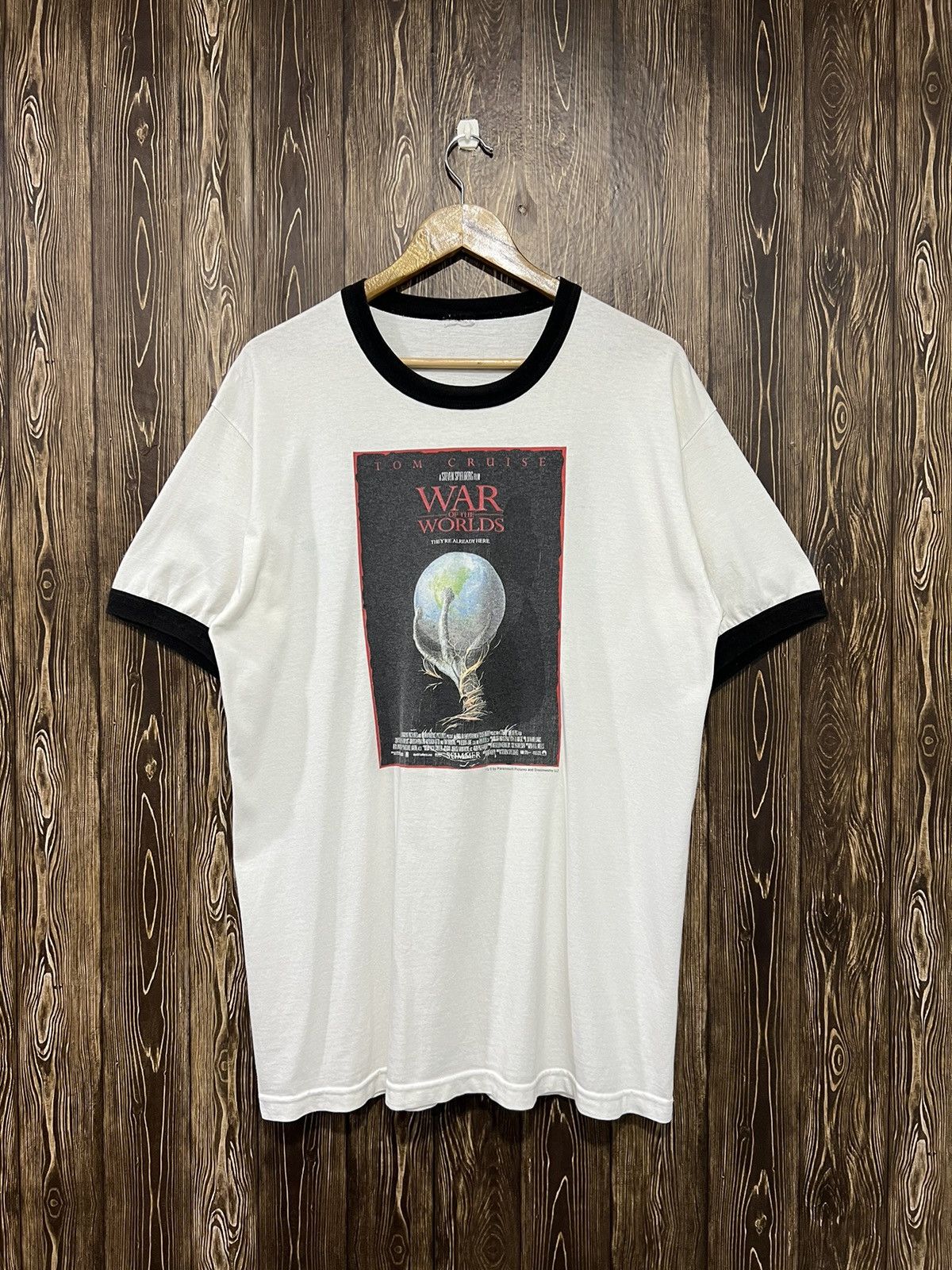 Vintage Vintage War of The Worlds Movie Tom Cruise Promo Tshirt Size US L / EU 52-54 / 3 - 1 Thumbnail