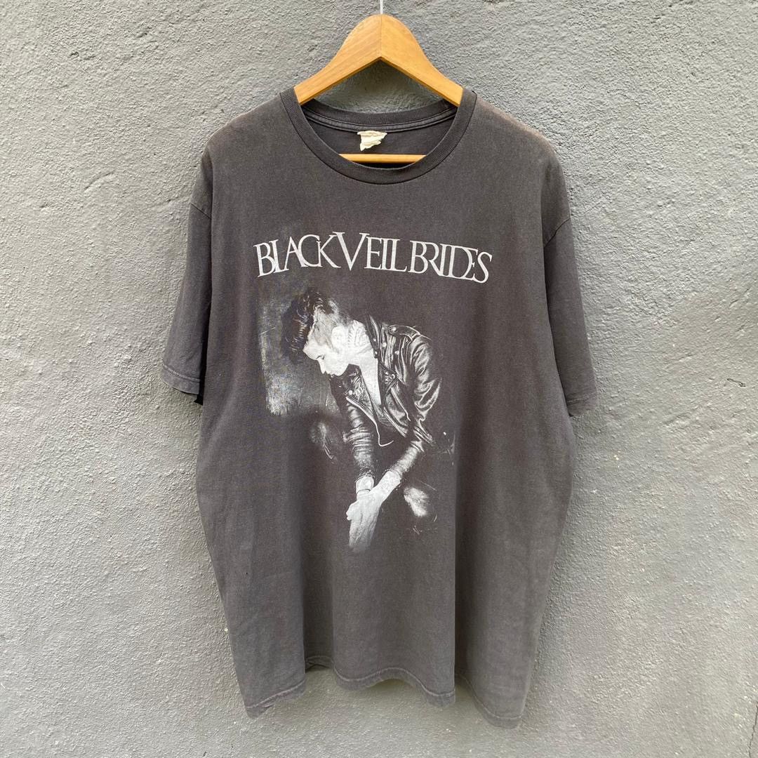 Thrashed Faded Vintage Black Veil Brides Rock Band Tee