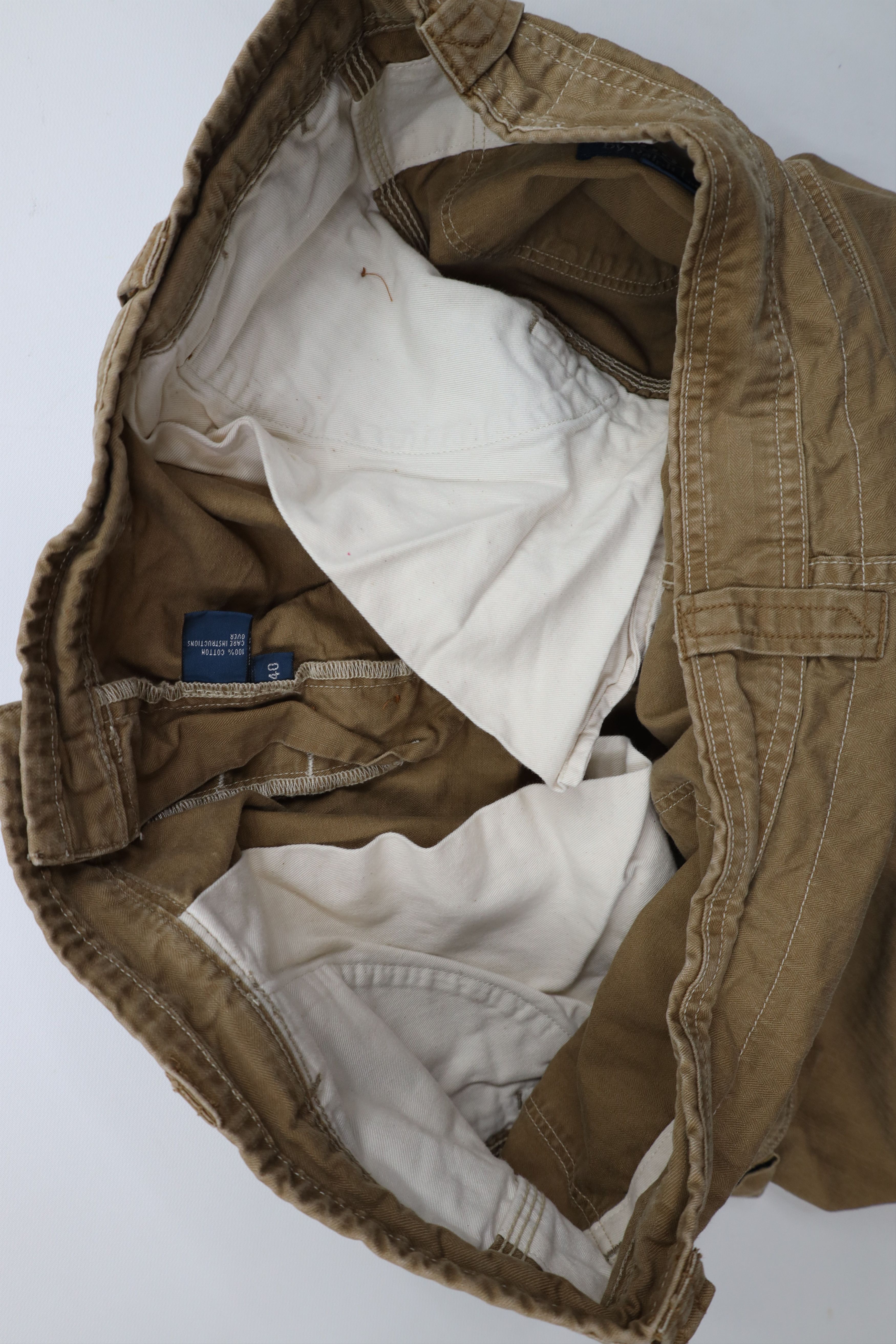 Ralph Lauren × Vintage Vintage 90s Ralph Lauren Fit Herringbone Button Fly Shorts Size US 40 / EU 56 - 12 Thumbnail