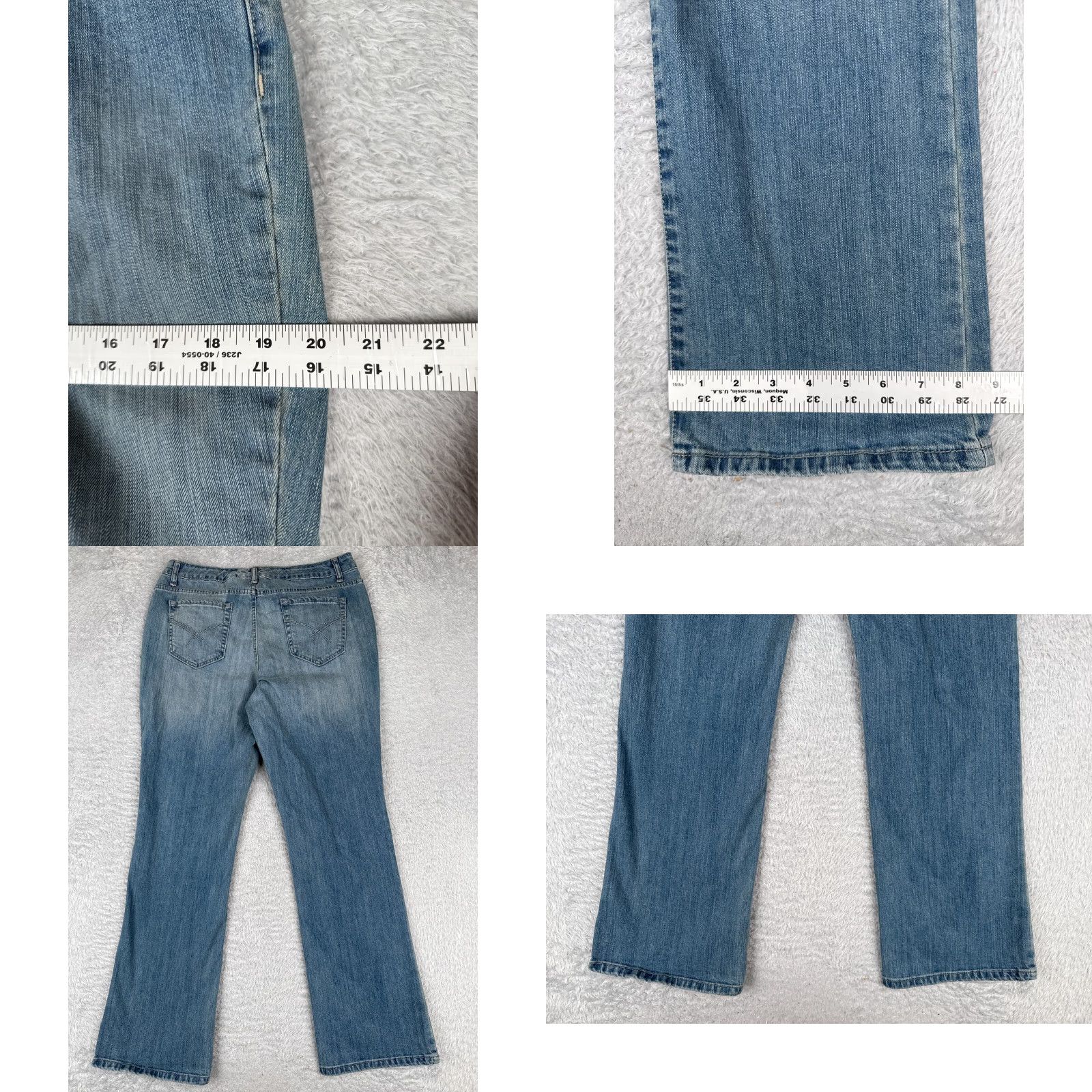 Vintage Sonoma Jeans Womens 12 Blue Denim Jeans Bootcut Mid Rise Cotton Blend 31x30 Womens Size 34" / US 12 / IT 48 - 9 Thumbnail