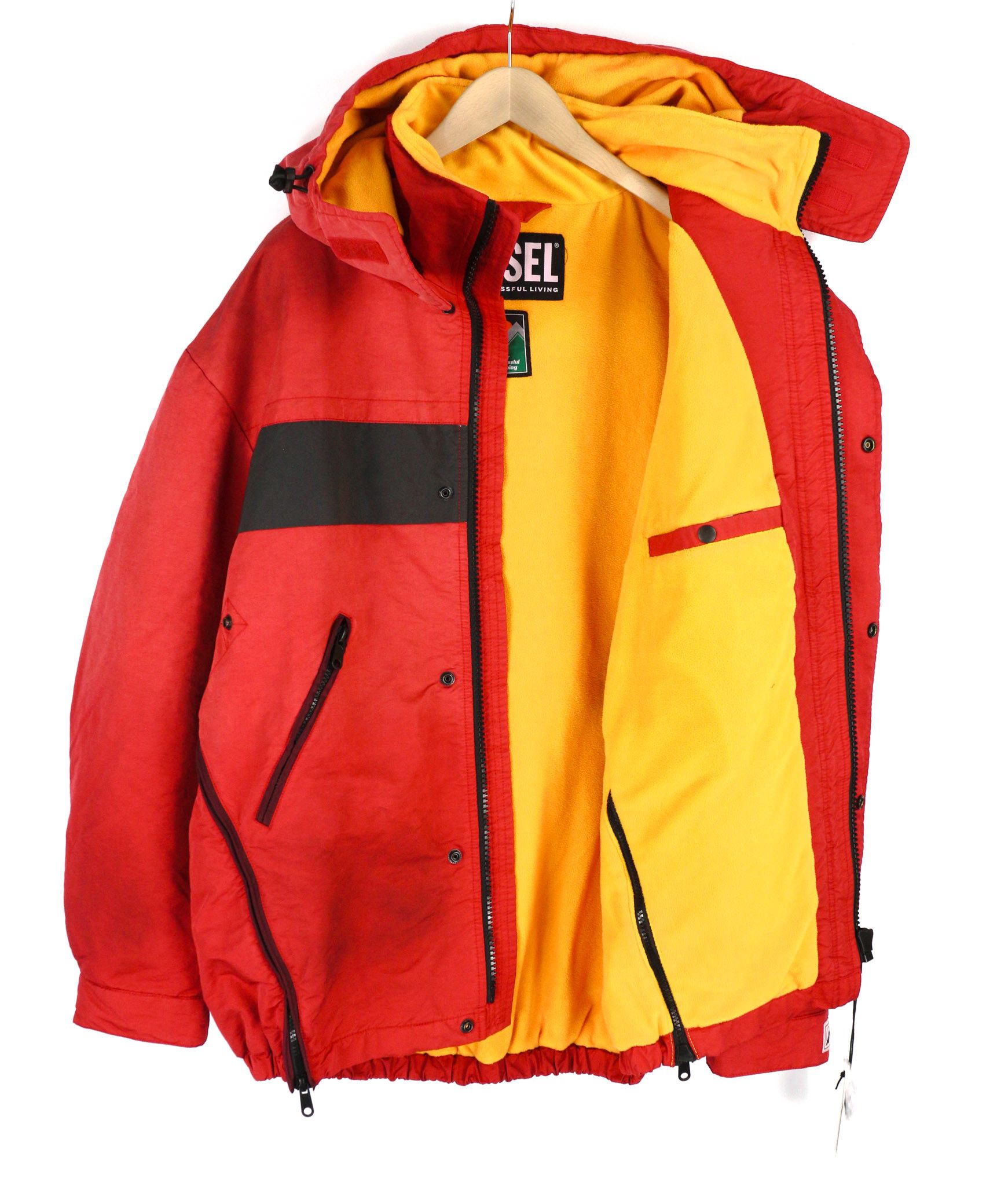 Diesel W-TRODD XL Oversized Fleece Lined Hooded Zip Jacket 40064 Size US XL / EU 56 / 4 - 4 Thumbnail