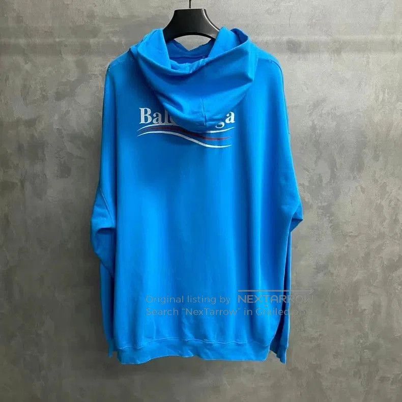 Balenciaga Balenciaga 2023 Blue Coke Print Hoodie. Size US M / EU 48-50 / 2 - 2 Thumbnail