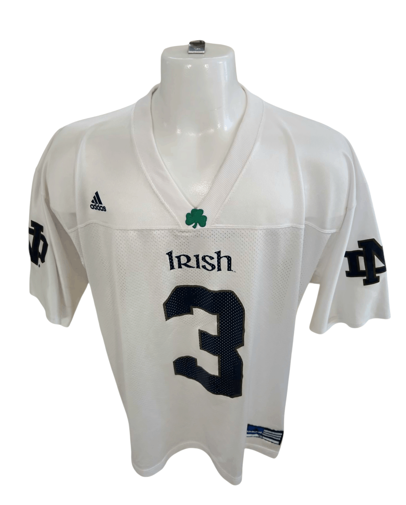 NOTRE DAME Adidas Vintage #3 JOE MONTANA Authentic Jersey XL