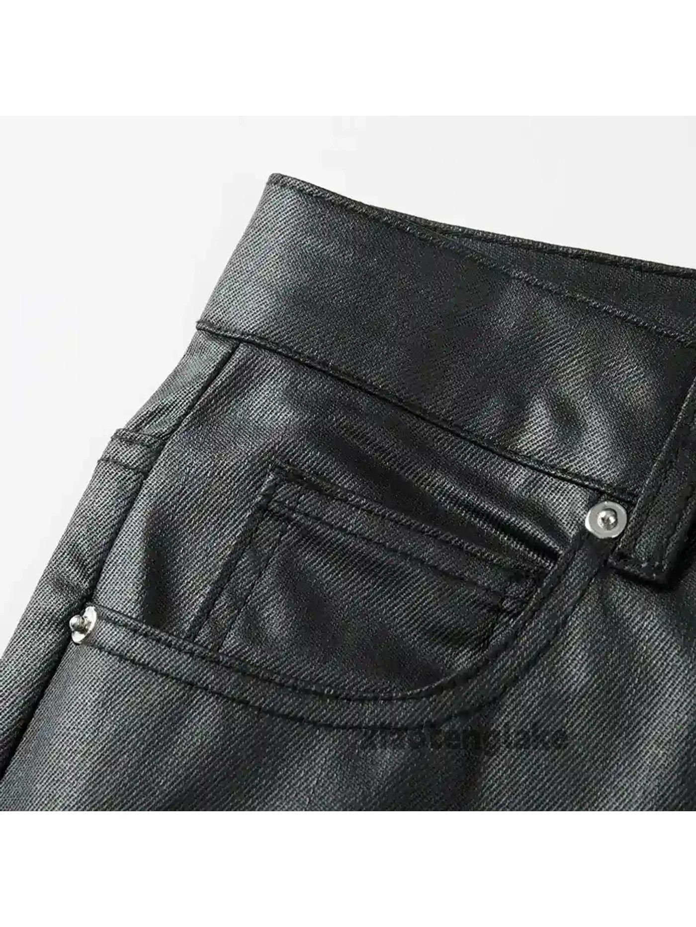 Designer × Jean × Vintage wax zipper patchwork utility skate hiphop punk jeans Size US 30 / EU 46 - 6 Thumbnail