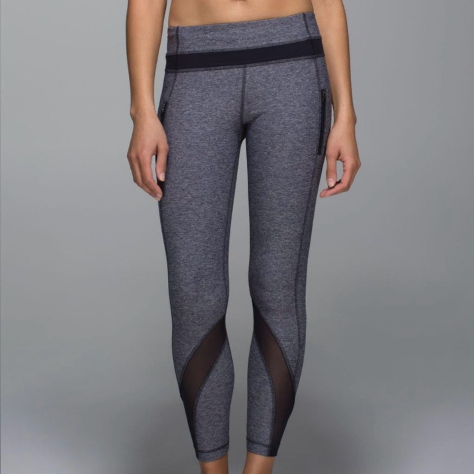 Lululemon Lululemon Inspire Tight II (Mesh) in Heathered Naval Blue 8 Size 30" / US 8 / IT 44 - 1 Thumbnail