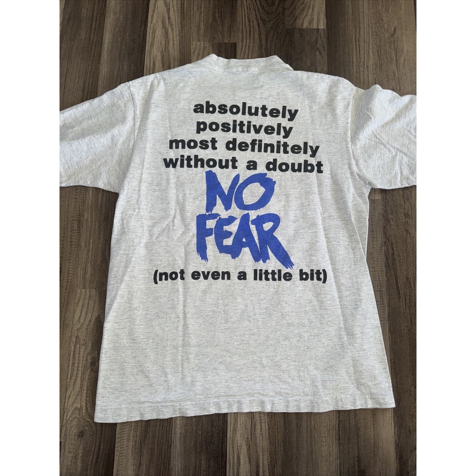 No Fear × Vintage No Fear Sports Gear Single Stitch T-Shirt Grey M 20x25 Size US M / EU 48-50 / 2 - 6 Thumbnail