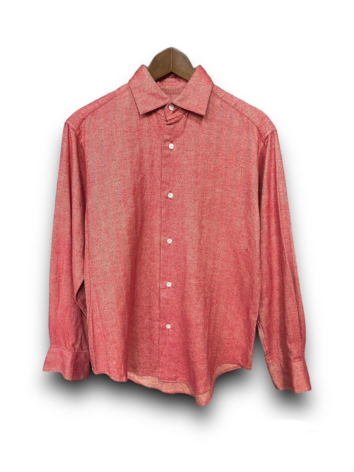 Issey Miyake ISSEY MIYAKE Button Up Long Sleeve Shirt Red Size US M / EU 48-50 / 2 - 1 Thumbnail