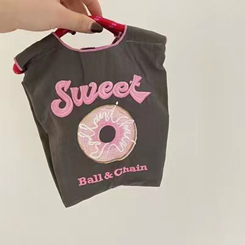 Japanese Brand Embroidered nylon shopping bag mini tote bag Size ONE SIZE - 2 Thumbnail