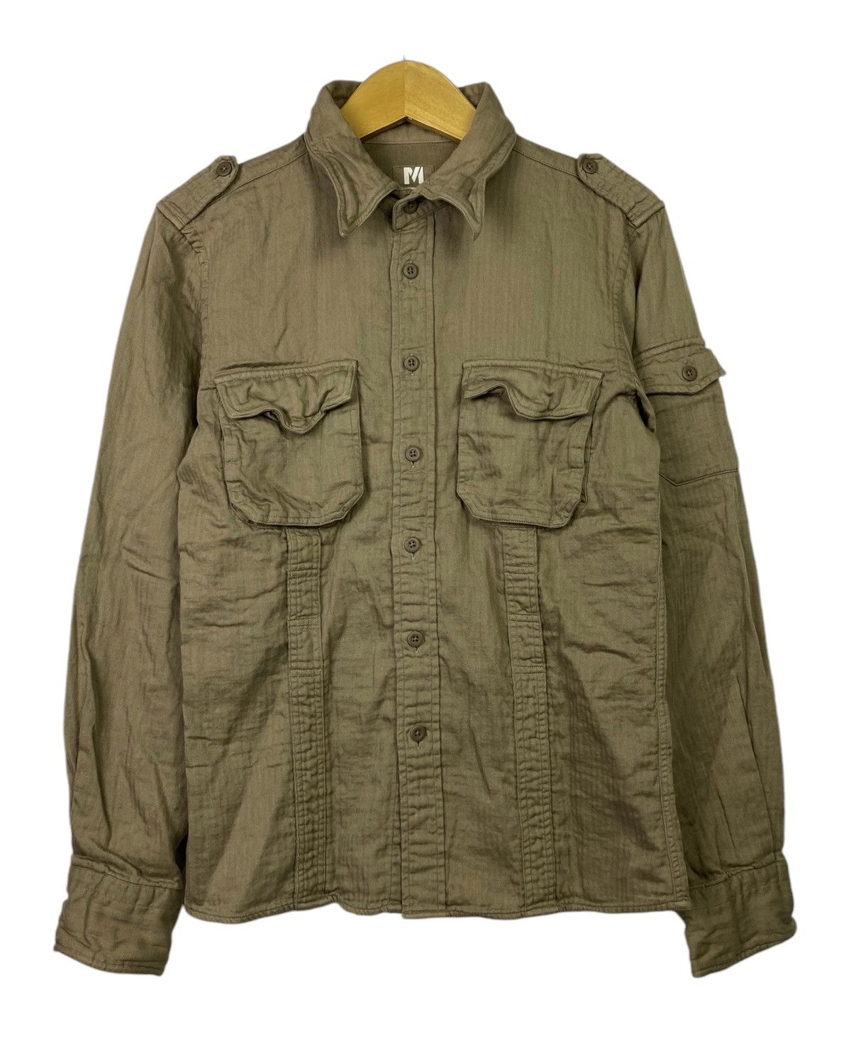 Beams Plus × Japanese Brand beams work shirt olive army Size US M / EU 48-50 / 2 - 1 Thumbnail