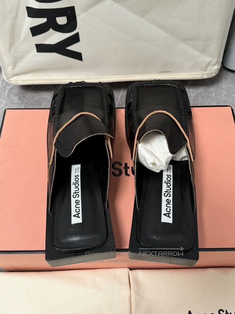Acne Studios Acne Studios Square-Toe Loafers Size US 5.5 / IT 35.5 - 4 Thumbnail