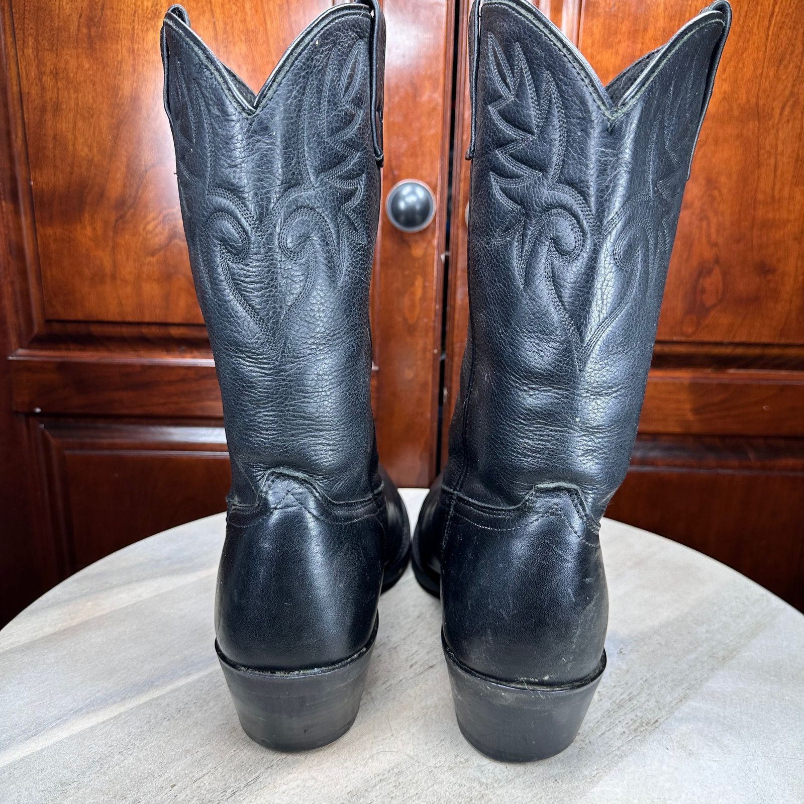Dingo1969 Dingo Men’s Black Leather Western Cowboy Boots Size 10 EW Size US 10 / EU 43 - 18 Thumbnail