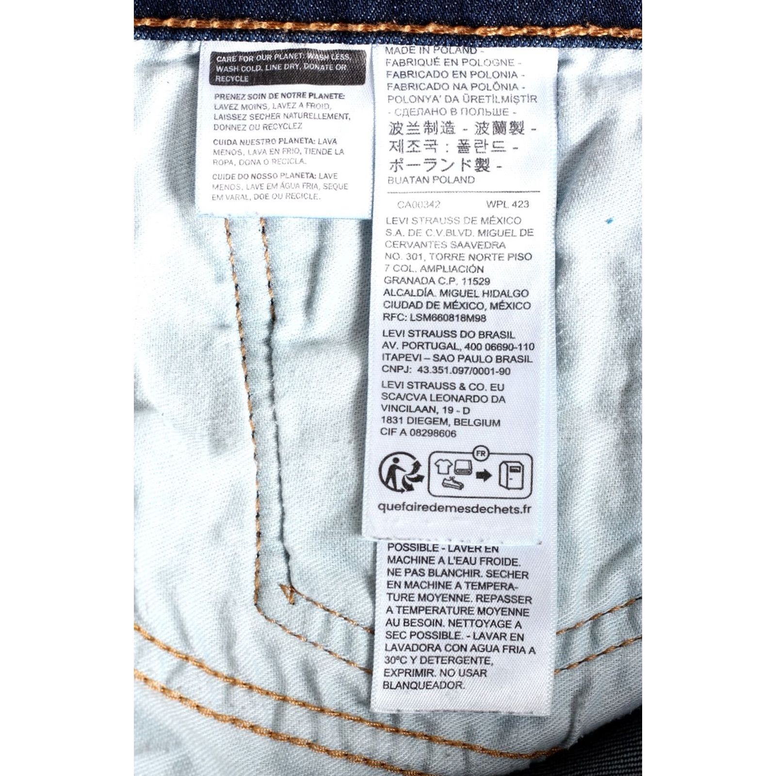 Levi's LEVI’S 502 Jeans Men W33 L32 Stretch Tapered DZ7754 Denim Blue Regular 5-Pocket Rise Mid Waist 33 Size US 33 - 7 Thumbnail