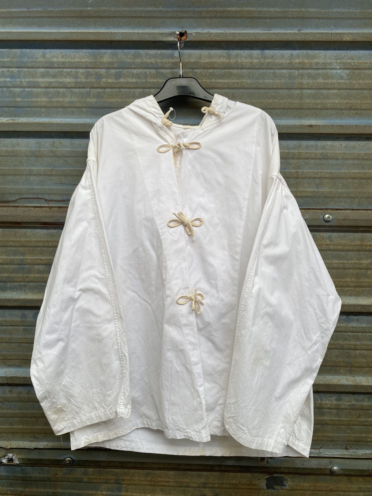 Vintage Vintage 60s Italian Army Snow Camo White Parka Size US L / EU 52-54 / 3 - 1 Thumbnail
