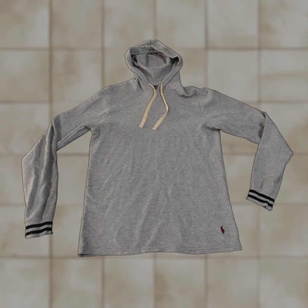 Polo Ralph Lauren Polo Ralph Lauren Hoodie Mens Small Gray Waffle Knit Thermal Pullover Pony Logo Size US S / EU 44-46 / 1 - 1 Thumbnail