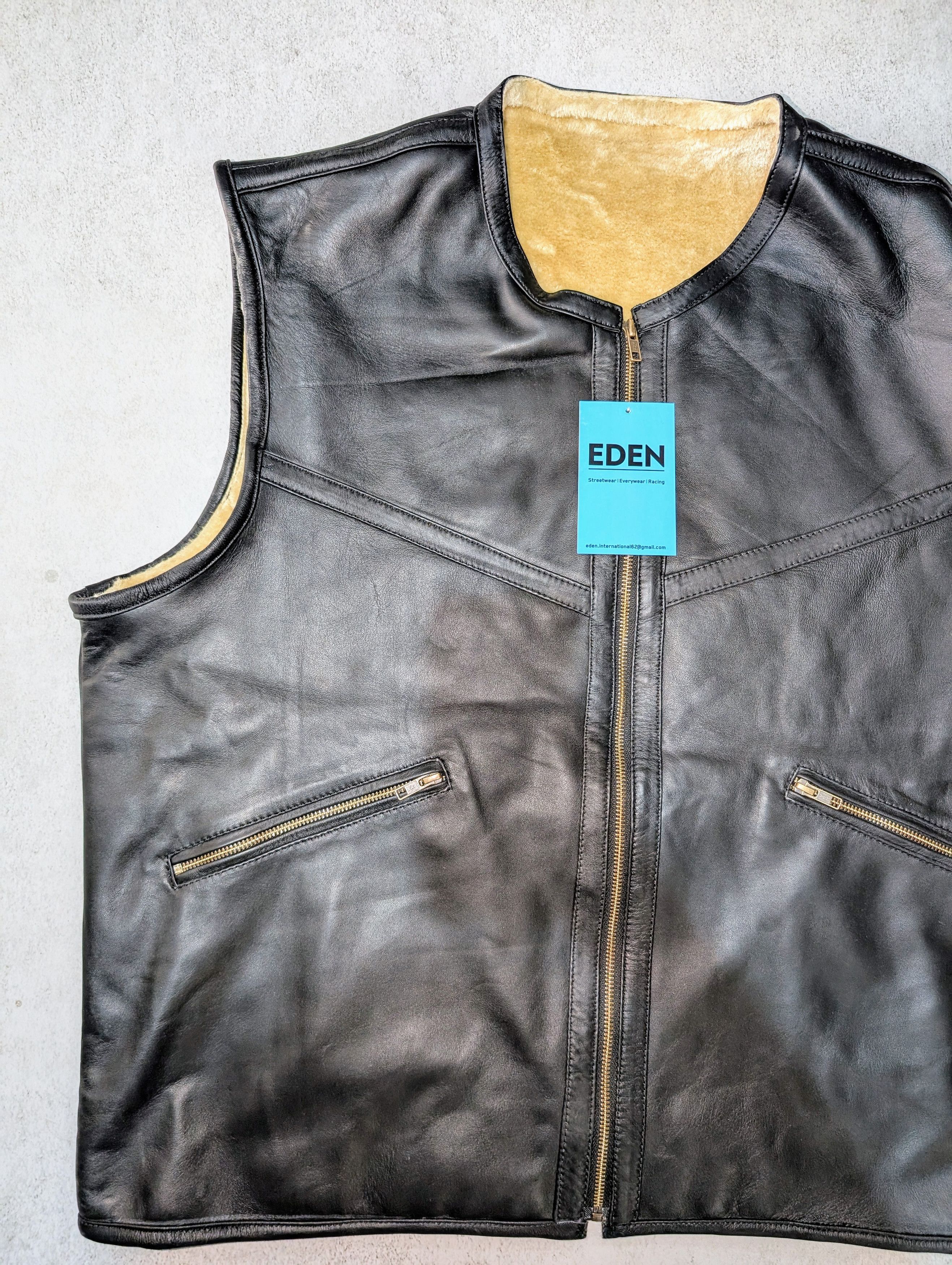 Genuine Leather × Vintage 🖤 Versatile Black Leather Vest for Men Size US L / EU 52-54 / 3 - 2 Thumbnail