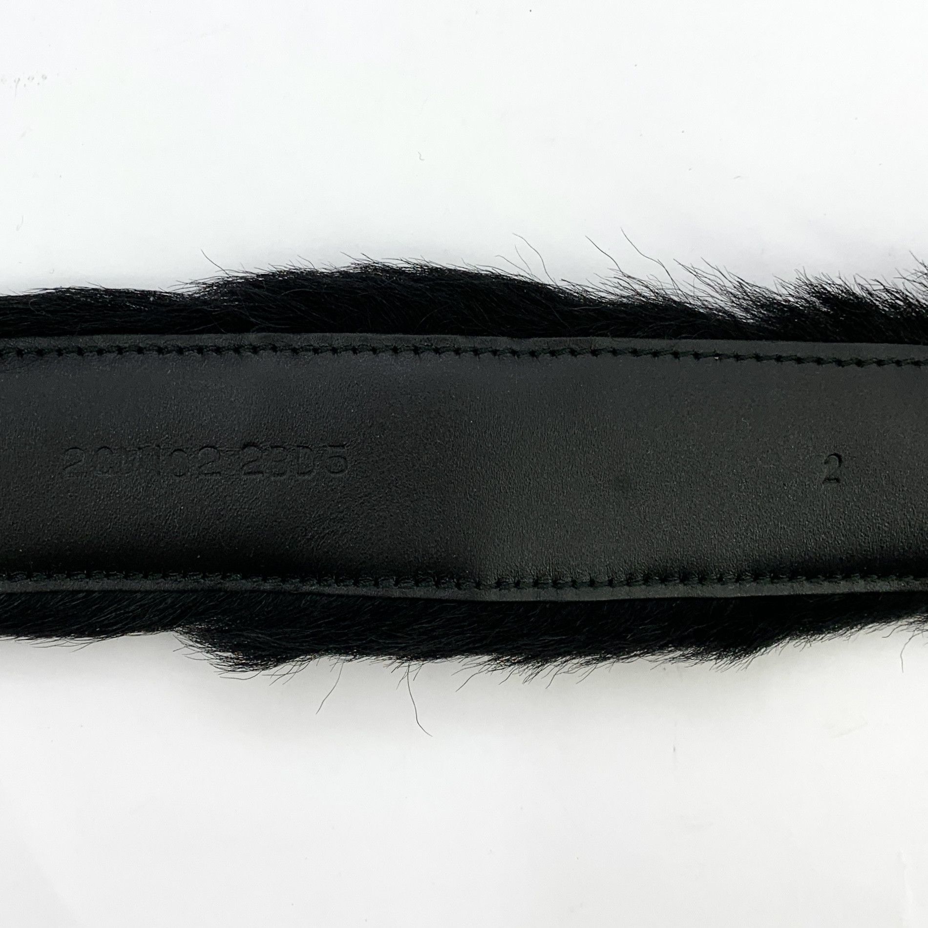 Prada Prada Black Leather & Shearling Belt (104×4.5cm) Size ONE SIZE - 3 Thumbnail