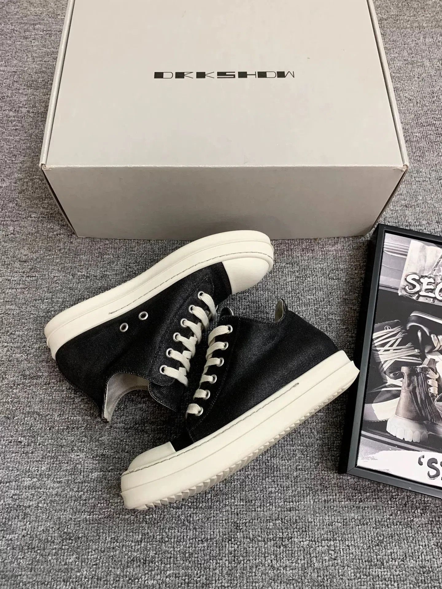Rick Owens Drkshdw Rick Owens DRKSHDW Waxed Low. Size US 5 / IT 35 - 5 Thumbnail