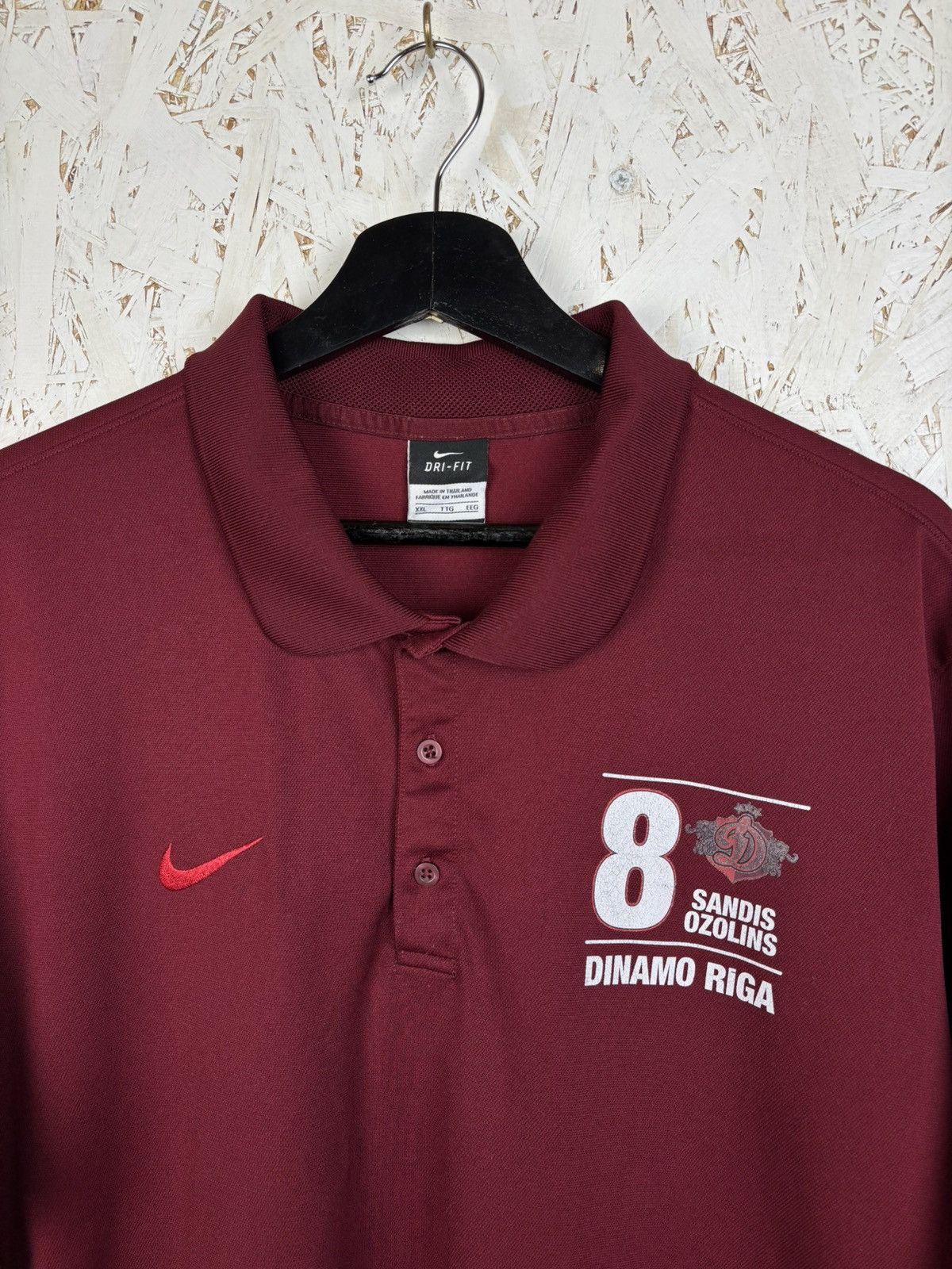 Nike Nike Dinamo Riga #8 Sandis Ozolins 2013 Player Issue Polo Size US XXL / EU 58 / 5 - 2 Thumbnail