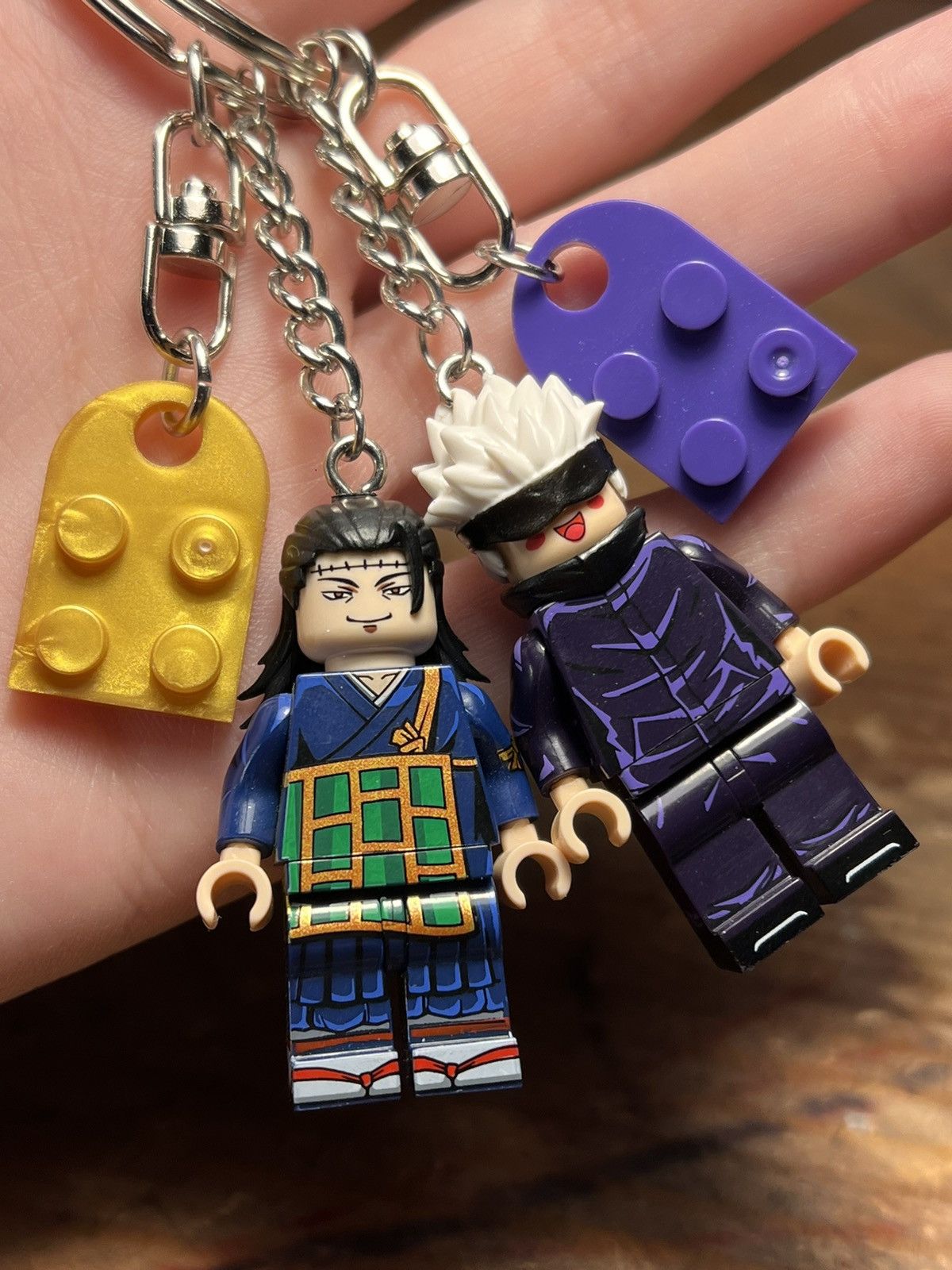 Anime Suguru Gojo Jujutsu Kaisen anime minifigure keychain keyring Size ONE SIZE - 1 Thumbnail