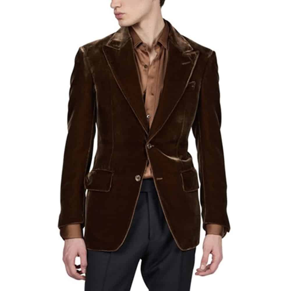 Tom Ford o1loc1c1024 11DB40 Copper Velvet Jacket in Brown Size US S / EU 44-46 / 1 - 2 Thumbnail