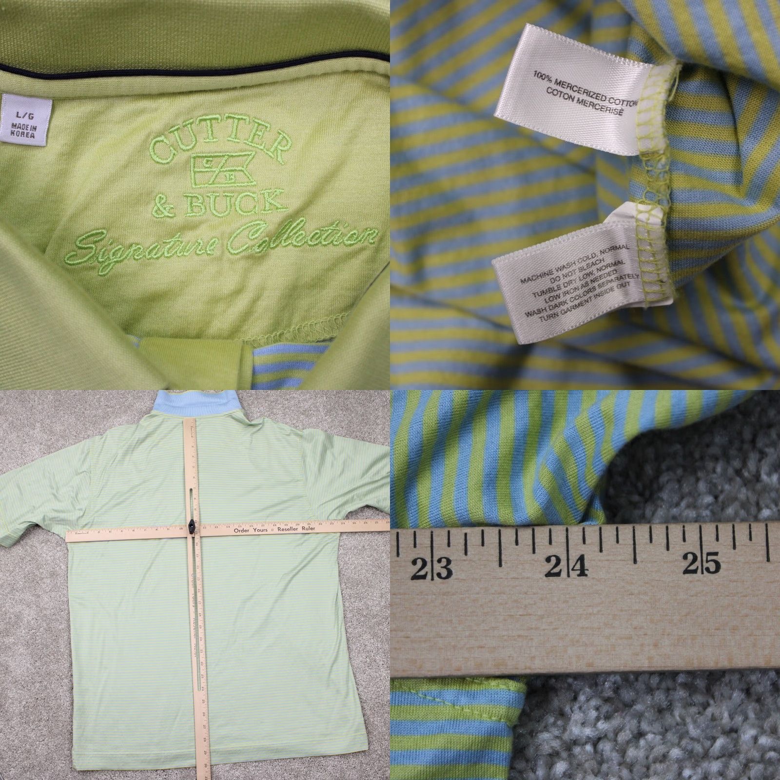 Cutter & Buck Cutter & Buck Polo Signature Polo Shirt Mens Large Green Ryder Cup Logo Valhalla Size US L / EU 52-54 / 3 - 8 Thumbnail