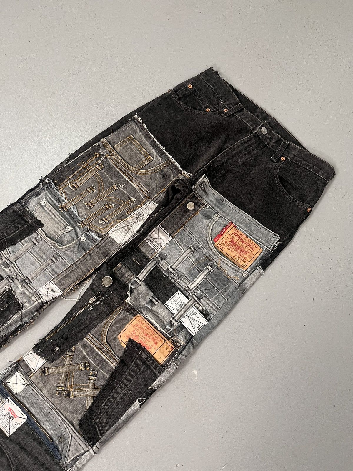 image of Archival Clothing x Avant Garde 501 Levi’S Multi Pocket Rework Denim in Black, Men's (Size 30)