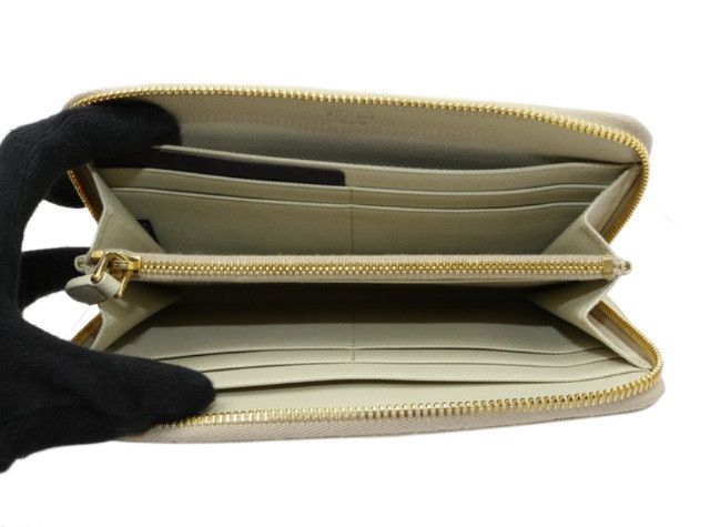 Prada Prada Saffiano Leather Zippy White Wallet Size ONE SIZE - 4 Thumbnail