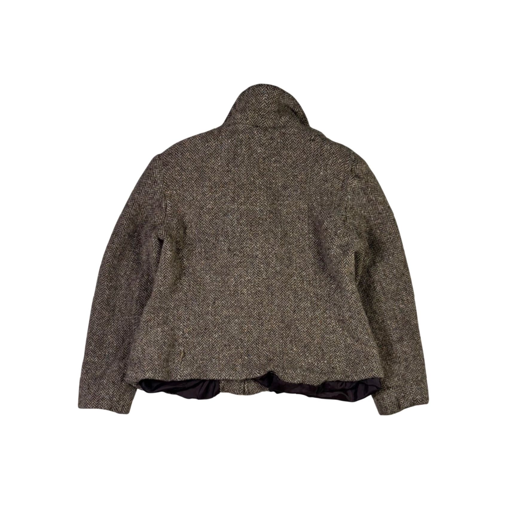 Vintage VINTAGE Samantha Taylor Wool Herringbone Zip Up Jacket Brown Tweed 90s Women's Size 14 Navy? Size XL / US 12-14 / IT 48-50 - 2 Thumbnail