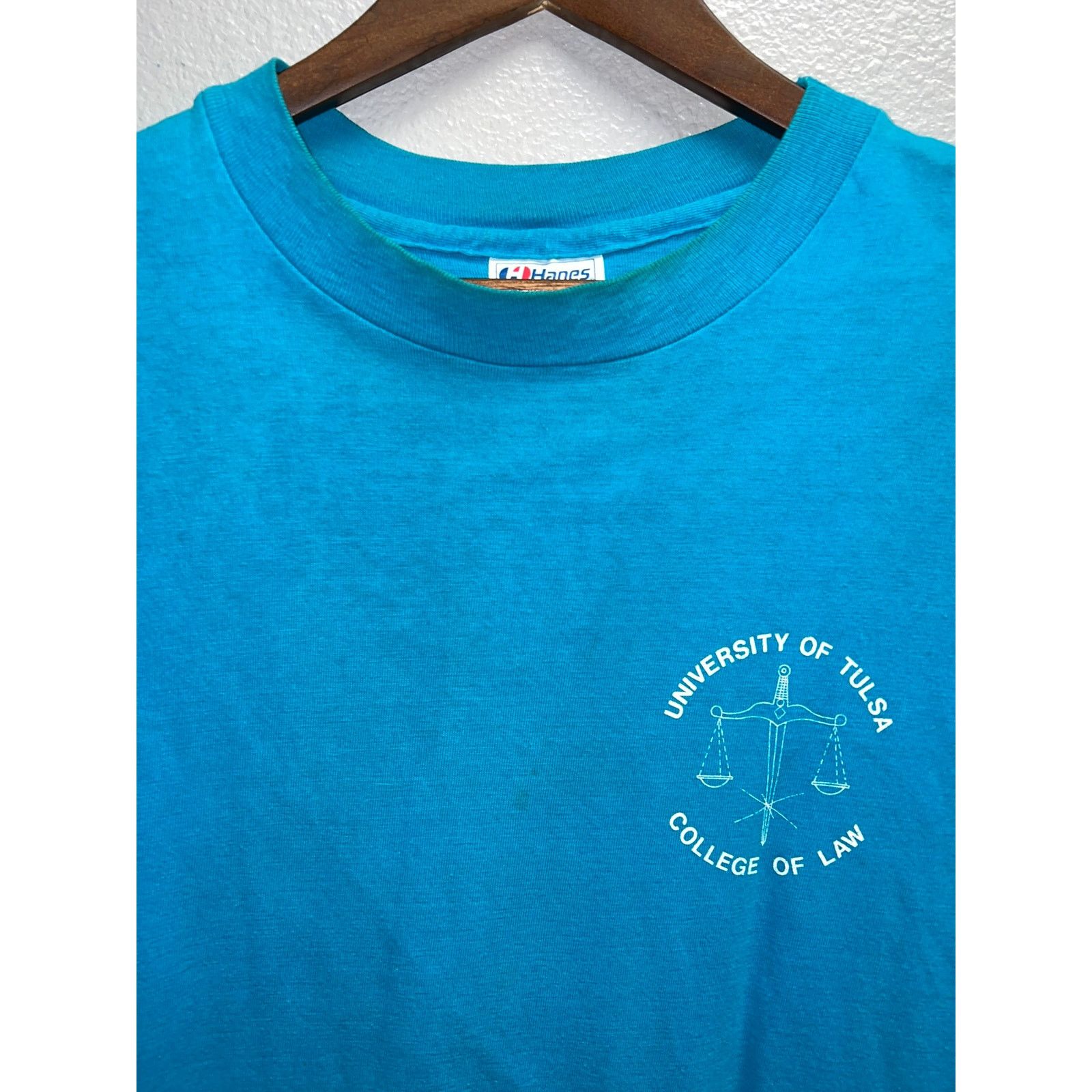 Hanes Vintage University Of Tulsa Shirt College Of Law Blue Tee L Size US L / EU 52-54 / 3 - 2 Thumbnail