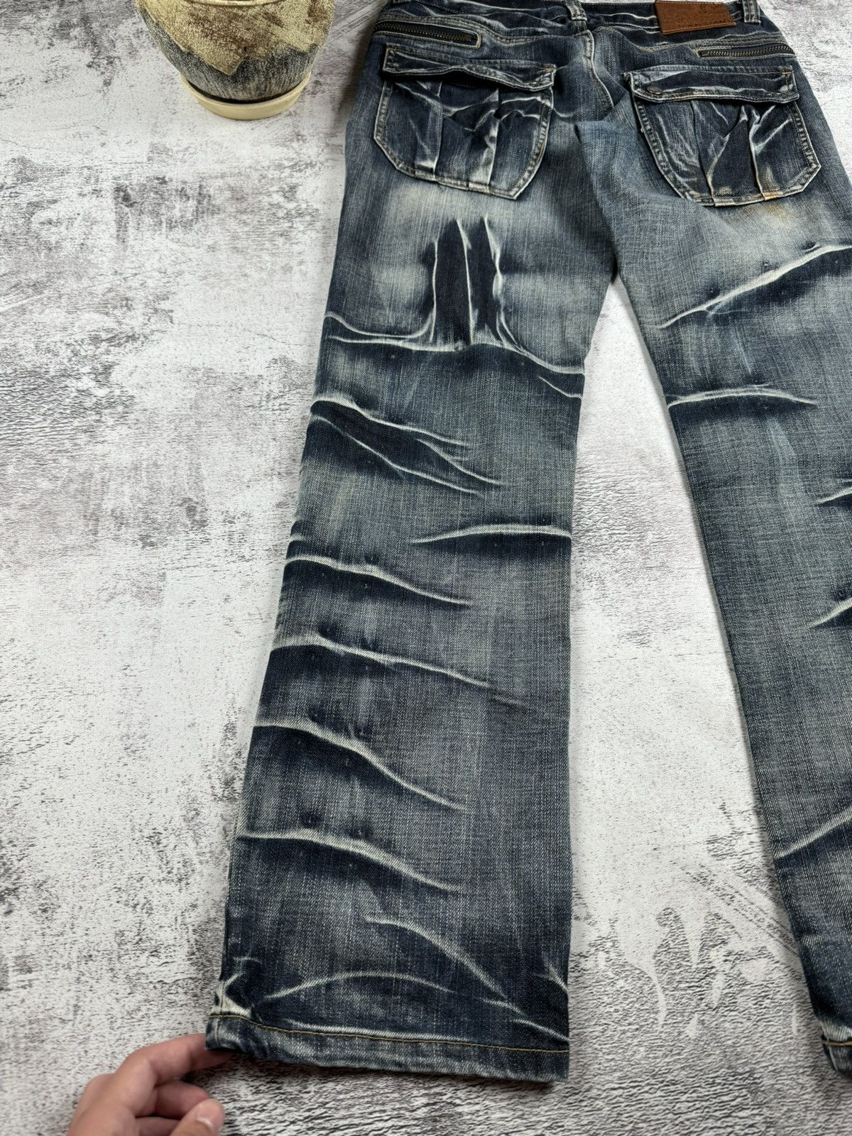 Japanese Brand Vintage Faded Distressed Y2K Rap Jeansia Jeans Pants Bottoms Size US 32 / EU 48 - 13 Thumbnail