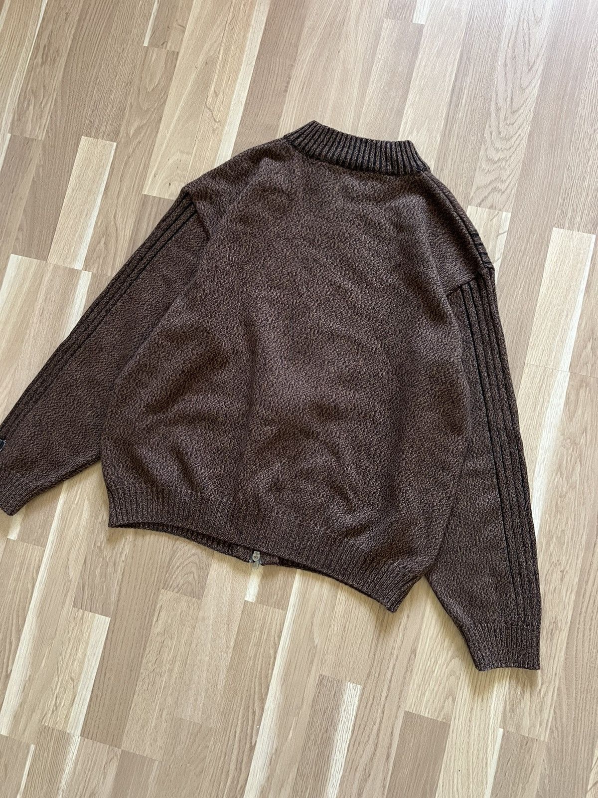 Designer × Vintage Vintage dolce Gabbana style zip sweater punk brown 90s Size US L / EU 52-54 / 3 - 8 Thumbnail