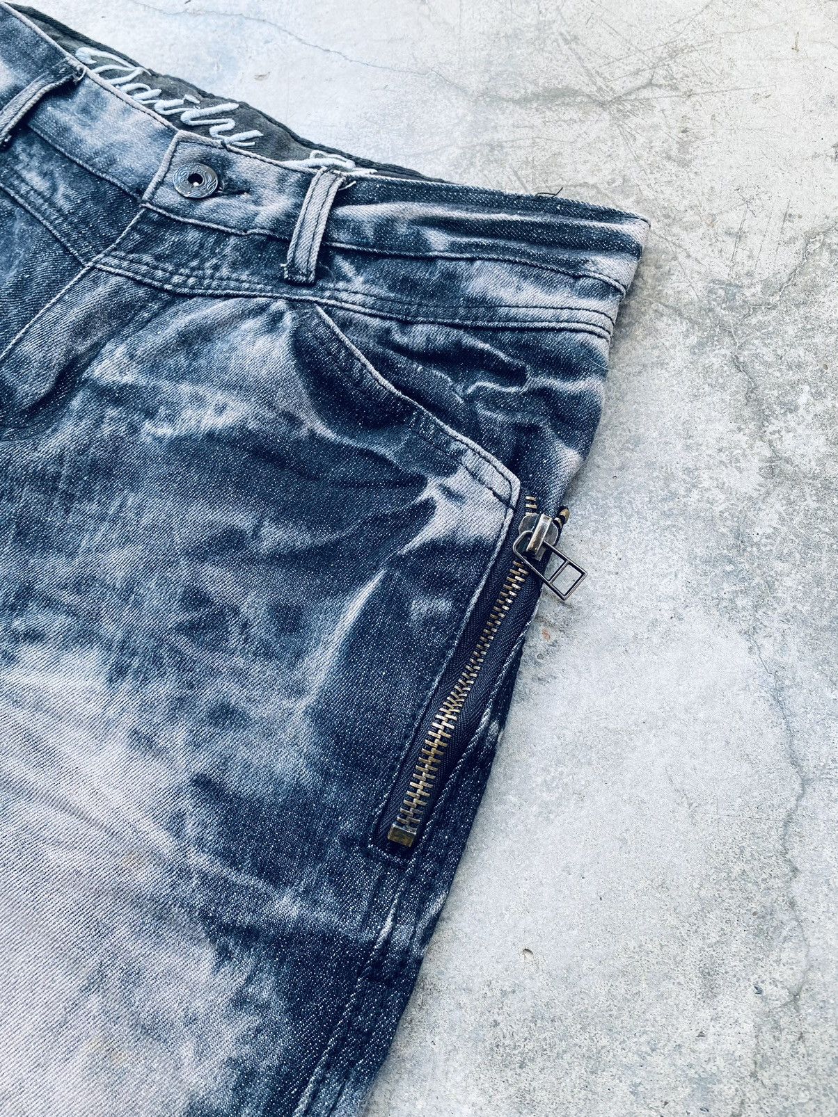 Japanese Brand Vintage Daily News Grabbed Feather Flared Denim Pants Size US 32 / EU 48 - 7 Thumbnail
