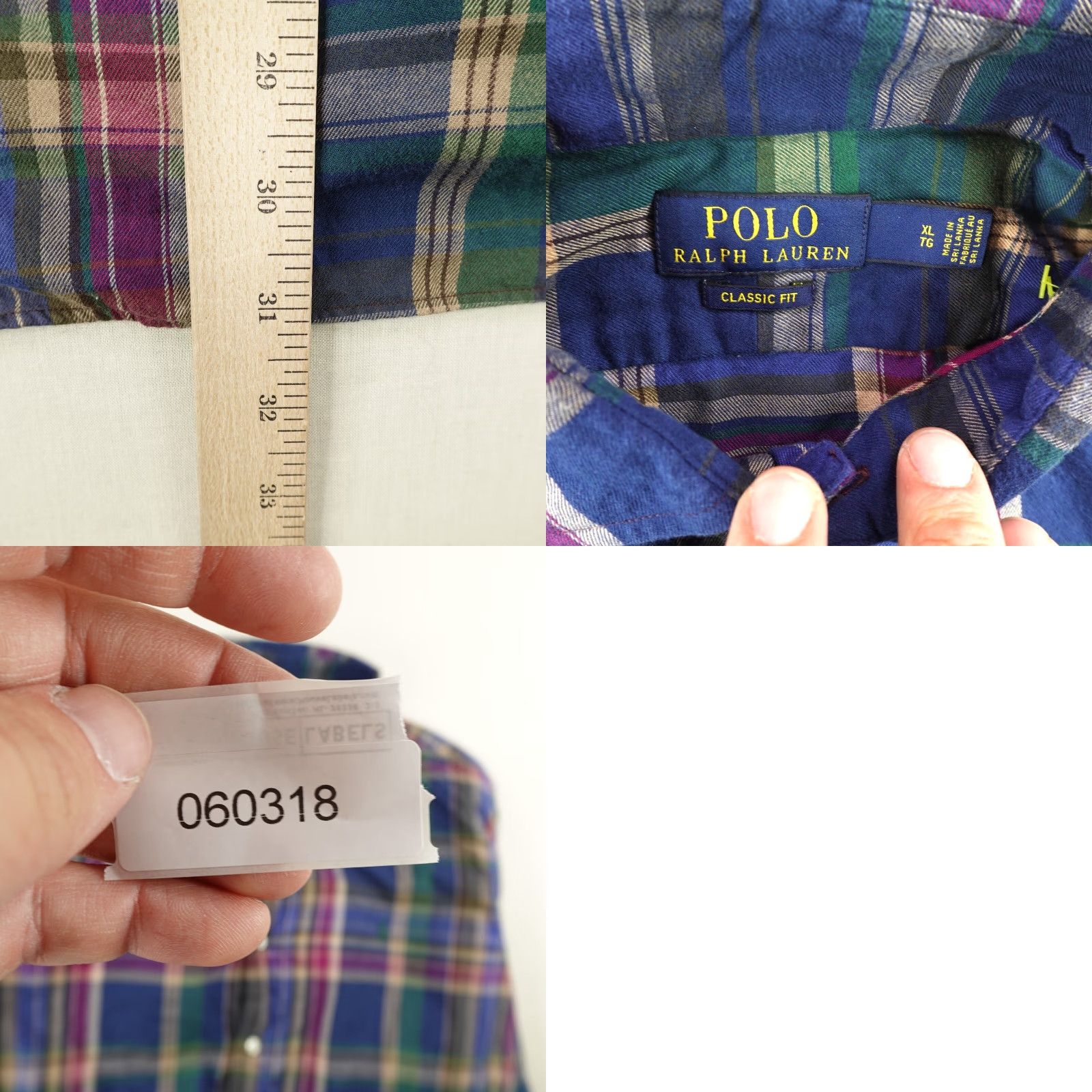 Polo Ralph Lauren Polo Ralph Lauren Plaid Button-Up Shirt Mens XL Blue Green Pink Long Sleeve Classic Pony Size US XL / EU 56 / 4 - 8 Thumbnail