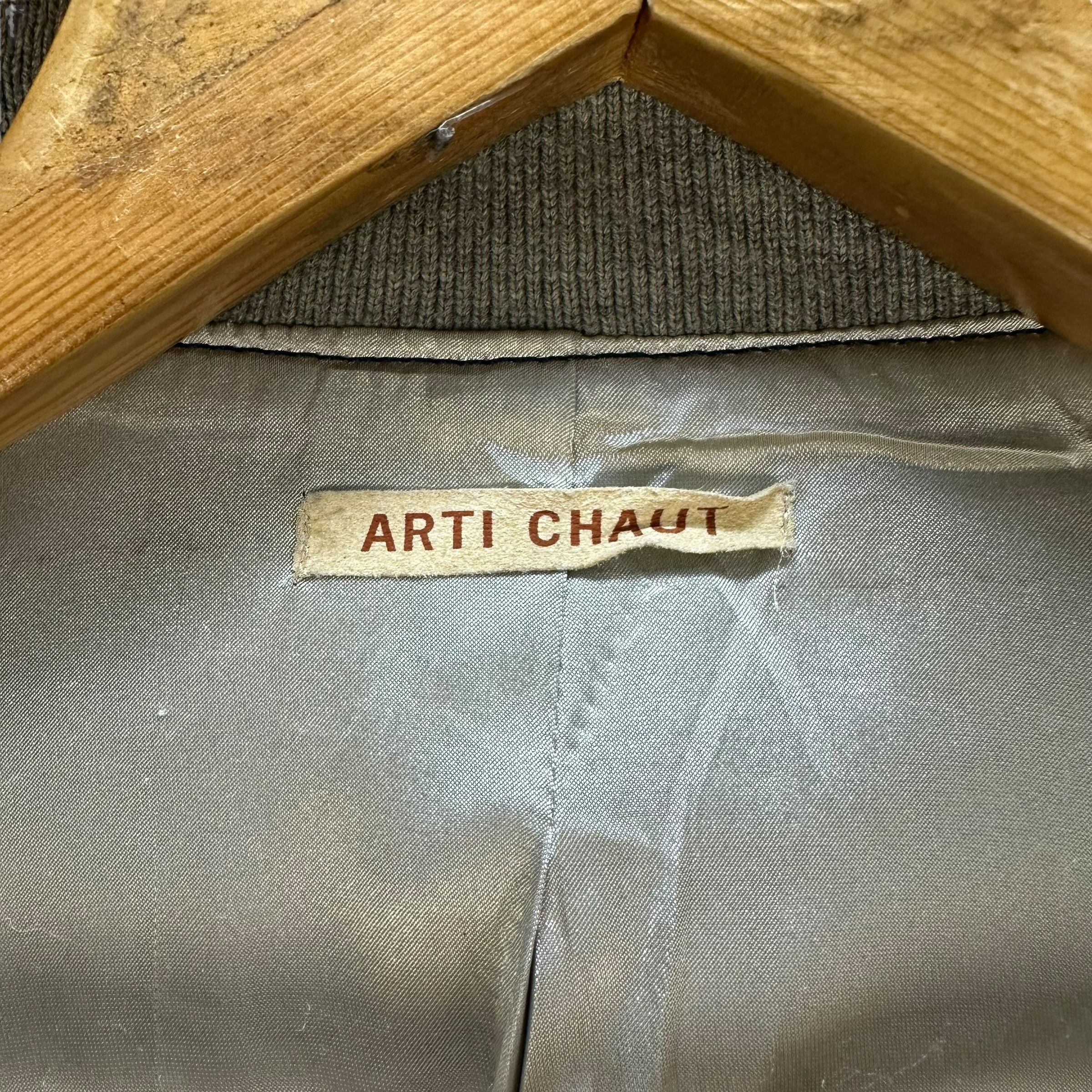 Japanese Brand ARTI CHAUT Leather Part Turtle Neck Wool Jacket #A21-0492 Size S / US 4 / IT 40 - 8 Thumbnail
